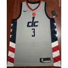 Maillot de Basket 3 Beal Wizards 2020-21 City Edition Gris