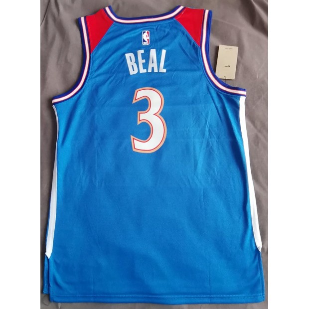 Maillot de Basket 3 Beal Wizards City 75e Anniversaire Bleu