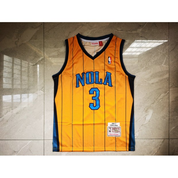 Maillot de Basket 3 Chris Paul Hornets 2010-11 Jaune