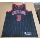 Maillot de Basket 3 Giddey Chicago Bulls Noir Stripe