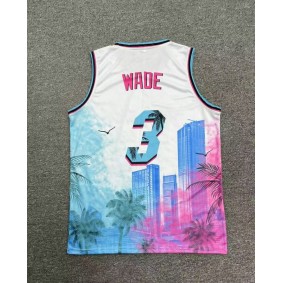 Maillot de Basket 3 Wade Miami Heat Hip Hop Homme