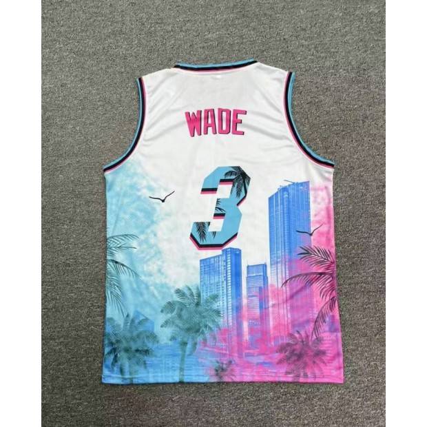 Maillot de Basket 3 Wade Miami Heat Hip Hop Homme