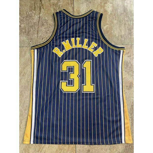 Maillot de Basket 31 Reggie Miller Pacers 1994-95 Bleu