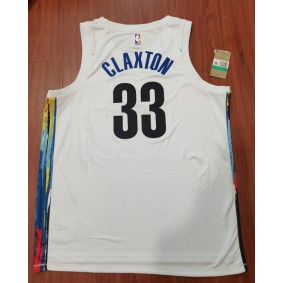 Maillot de Basket 33 Claxton Brooklyn Nets 2023 City Blanc