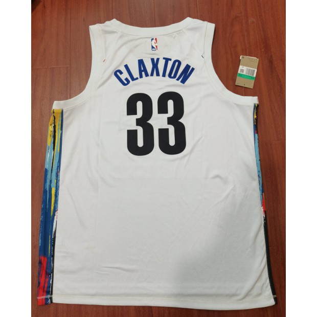Maillot de Basket 33 Claxton Brooklyn Nets 2023 City Blanc