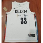 Maillot de Basket 33 Claxton Brooklyn Nets 2023 City Blanc
