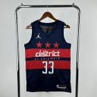 Maillot de Basket 33 Kuzma Washington Wizards 2025 Statement Edition Navy