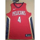 Maillot de Basket 4 Redick Pelicans Rouge