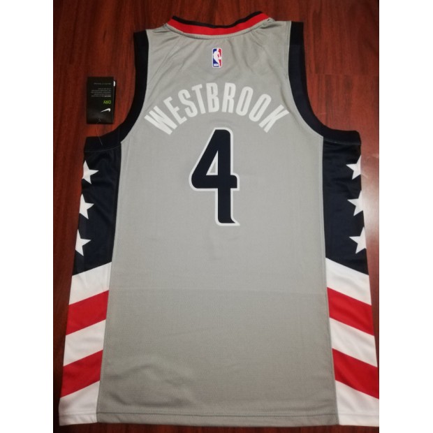 Maillot de Basket 4 Westbrook Wizards 2020-21 City Edition Gris