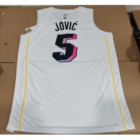 Maillot de Basket 5 Jovic Miami Heat 22-23 City Edition Blanc