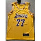 Maillot de Basket 77 Doncic Los Angeles Lakers Jaune