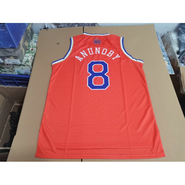 Maillot de Basket 8 Anunoby Knicks Orange