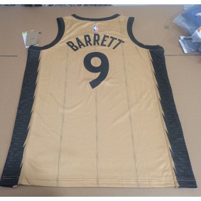 Maillot de Basket 9 Barrett Toronto Raptors 2024 City Doré