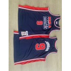 Maillot de Basket 9 Michacl Jordan USA 1992 Bleu