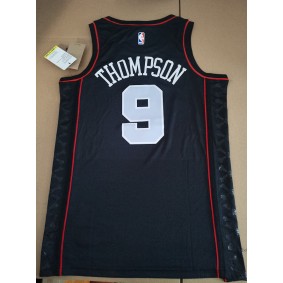 Maillot de Basket 9 Thompson Pistons 2024 City Edition Noir