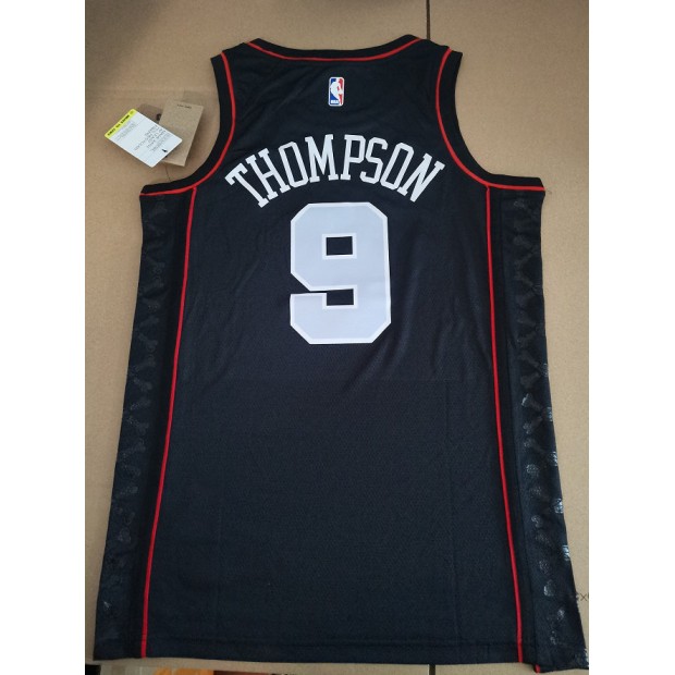 Maillot de Basket 9 Thompson Pistons 2024 City Edition Noir