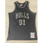 Maillot de Basket 91 Rodman Chicago Bulls 1997-98 Leather Snakeskin