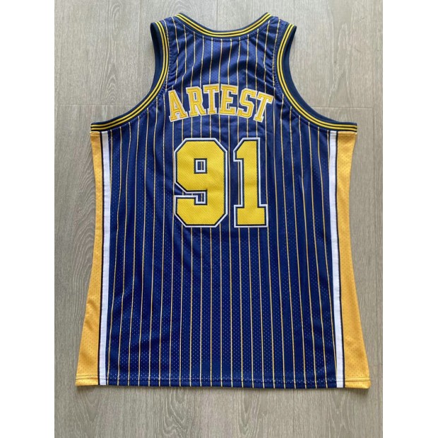 Maillot de Basket 91 Ron Artest Pacers 2003-2004 Marine