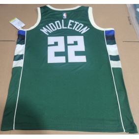 Maillot de Basket Bucks 2022 Khris Middleton 22 Vert