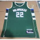 Maillot de Basket Bucks 2022 Khris Middleton 22 Vert