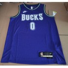 Maillot de Basket Bucks 2023 Lillard 0 Vintage Violet