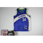 Maillot de Basket Bucks 2024 Antetokounmpo 34 City Edition Bleu