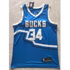 Maillot de Basket Bucks 2025 Antetokounmpo 34 City Edition Bleu