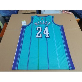 Maillot de Basket Charlotte Hornets Miller 24 Personnalisé Vert