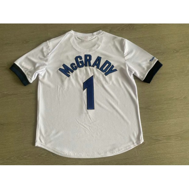 Maillot de Basket Manches Courtes 1 Mcgrady Magic Blanc
