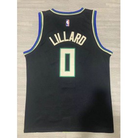 Maillot de Basket Milwaukee Bucks 2022-23 Lillard 0 Noir