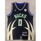 Maillot de Basket Milwaukee Bucks 2022-23 Lillard 0 Noir