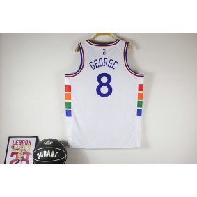 Maillot de Basket NBA 76ers 2025 George 8 City Edition Blanc