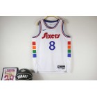 Maillot de Basket NBA 76ers 2025 George 8 City Edition Blanc