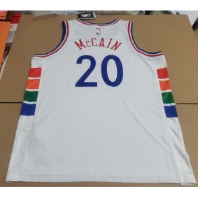 Maillot de Basket NBA 76ers 2025 McCAIN 20 City Edition Blanc