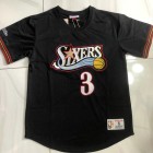 Maillot de Basket NBA 76ers Iverson 3 Noir Manche Courte