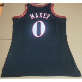 Maillot de Basket NBA 76ers Maxey 0 Noir Col V