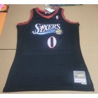 Maillot de Basket NBA 76ers Maxey 0 Noir Col V