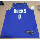 Maillot de Basket NBA Bucks Lillard 0 Violet