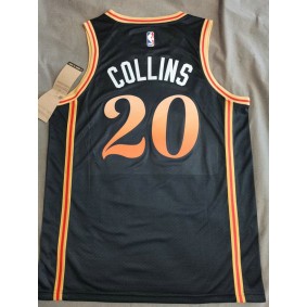 Maillot de Basket NBA Hawks 2022 2023 Collins 20 City Edition Noir