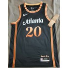Maillot de Basket NBA Hawks 2022 2023 Collins 20 City Edition Noir