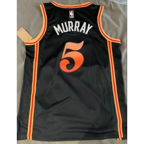 Maillot de Basket NBA Hawks 2022 2023 Murray 5 City Edition Noir