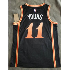 Maillot de Basket NBA Hawks 2022 2023 Young 11 City Edition Noir