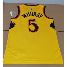 Maillot de Basket NBA Hawks 2022 Murray 5 City édition Jaune