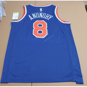 Maillot de Basket NBA Knicks 2023 Anunoby 8 Bleu
