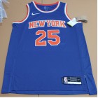 Maillot de Basket NBA Knicks 2023 Bridges 25 Bleu