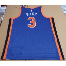 Maillot de Basket NBA Knicks 2024 Hart 3 City Edition Bleu