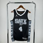 Maillot de Basket Spurs 2023-2024 Fox 4 Statement Edition Noir