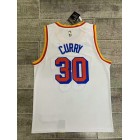 Maillot rétro 30 Curry Warriors 2024-2025 blanc Brodé