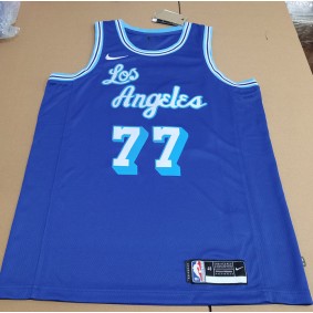 Maillot rétro 77 Doncic Lakers bleu