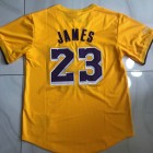 Maillot à Manches Courtes 23 James Lakers Jaune